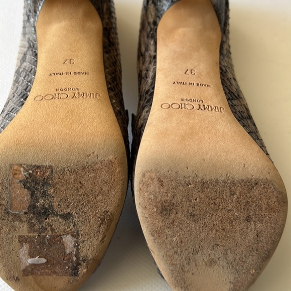 Jimmy Choo London snakeskin stiletto high heels  37 Italy - Picture 7 of 16
